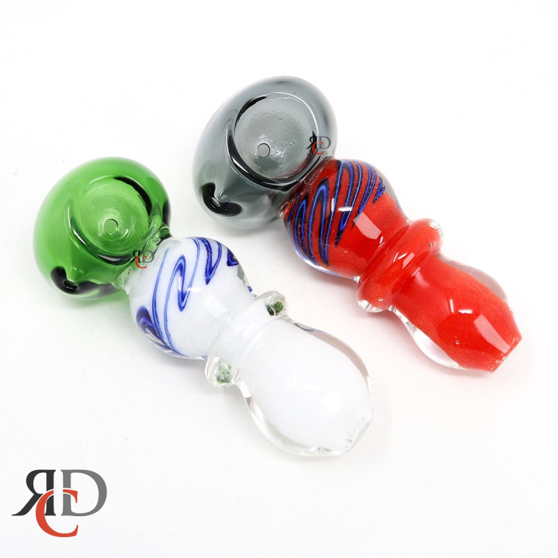 GLASS PIPE COLOR TUBE W/ FRIT RIM GP3585 1CT