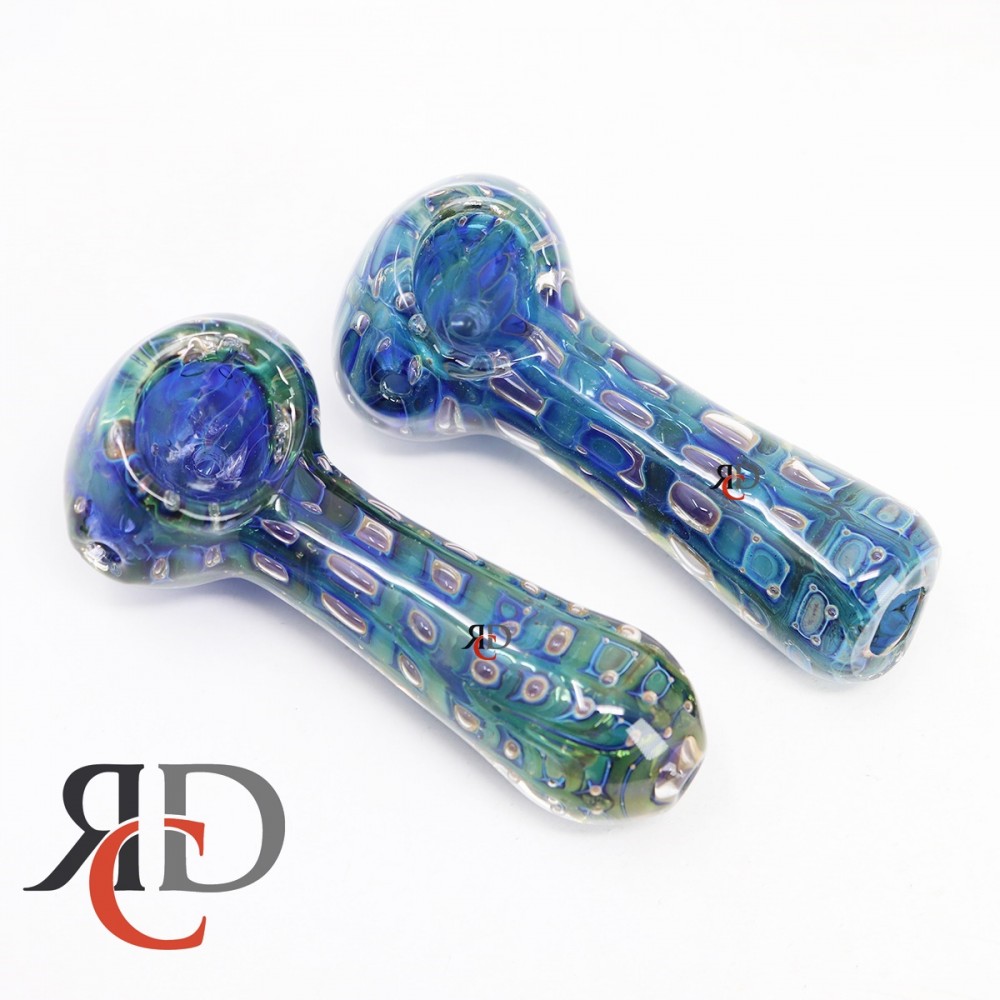 GLASS PIPE DOUBLE GLARR TEAR DROP ART GP5089 1CT