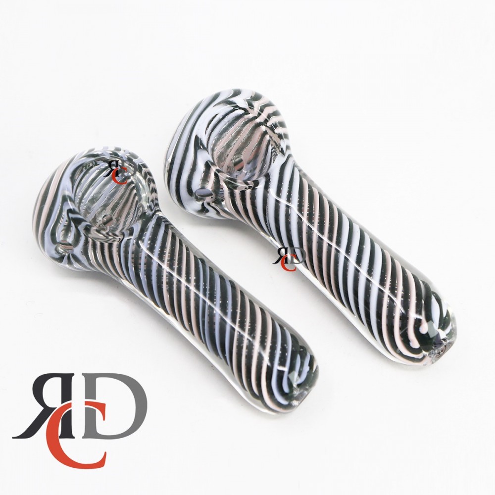 GLASS PIPE DUAL SWIRL GP4601 1CT