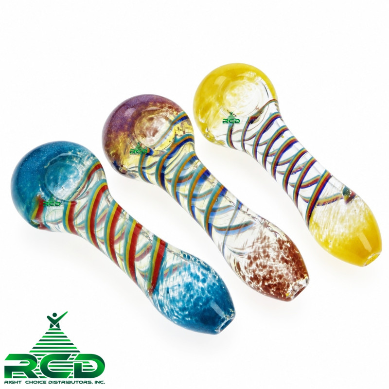 GLASS PIPE FRIT & SWIRL ART GP406