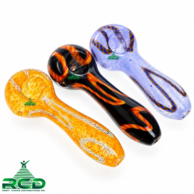 GLASS PIPE FRITTED & TWISTING GP3622 1CT