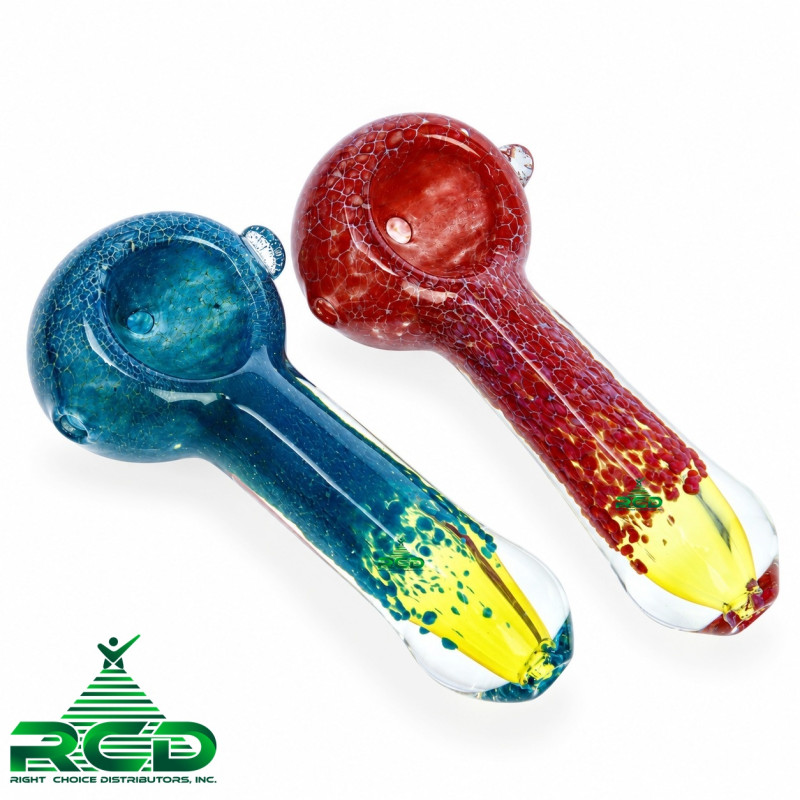GLASS PIPE FRITTED ASST COLOR GP2785 1CT
