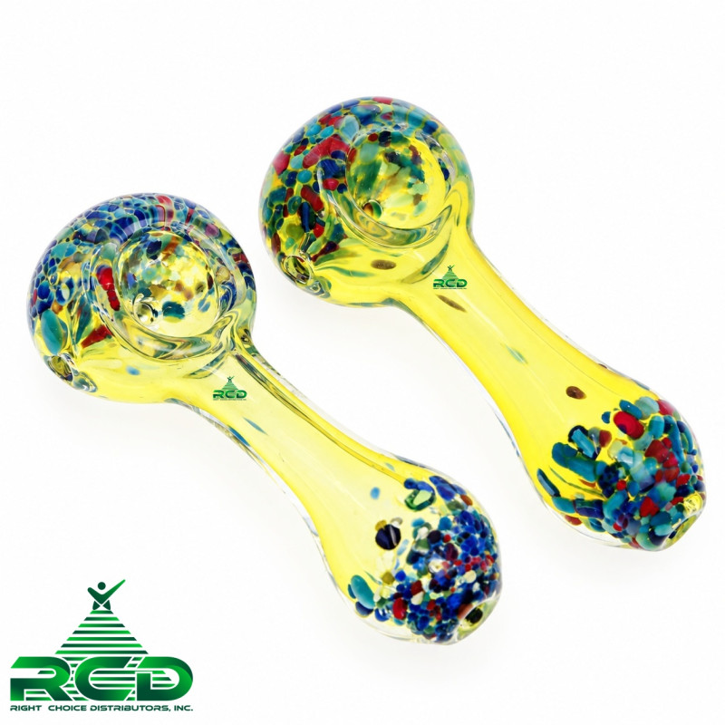 GLASS PIPE FUMED & BRIGHT TOP BOTTOM GP2774 1CT