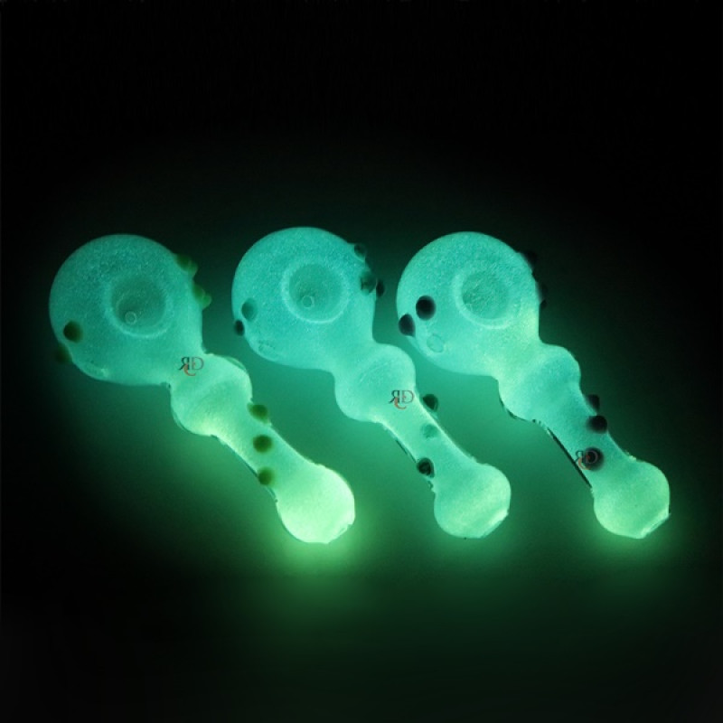 GLASS PIPE GLOW IN DARK GP8508 1CT