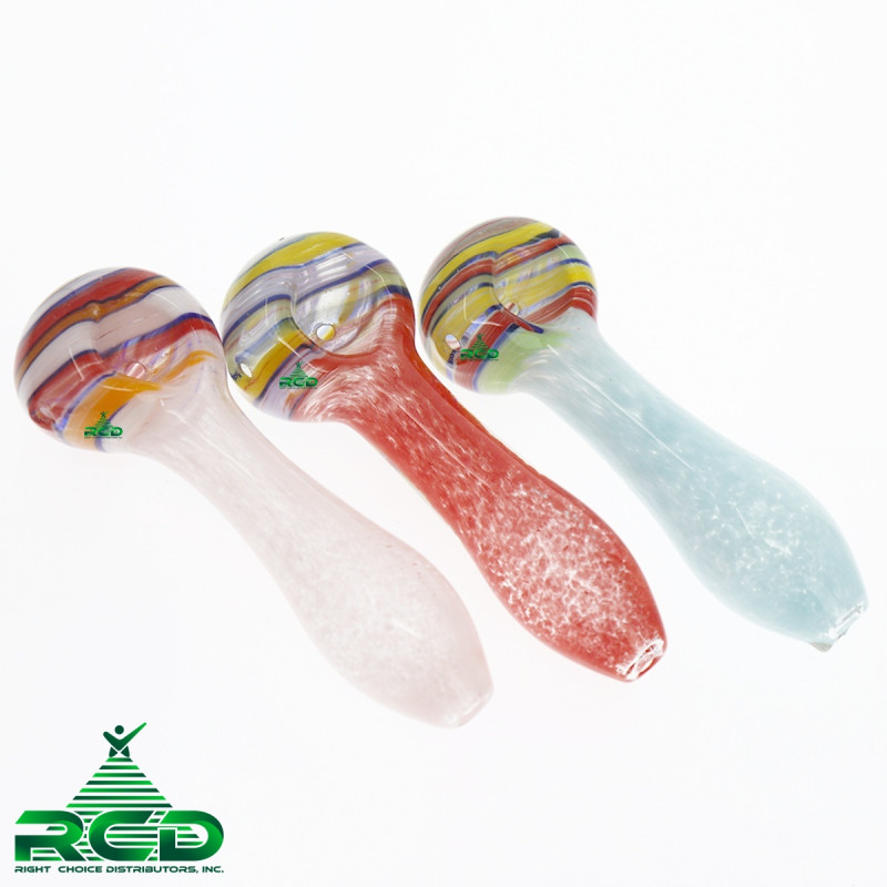 GLASS PIPE HEAD ART FRITED GP4633 1CT