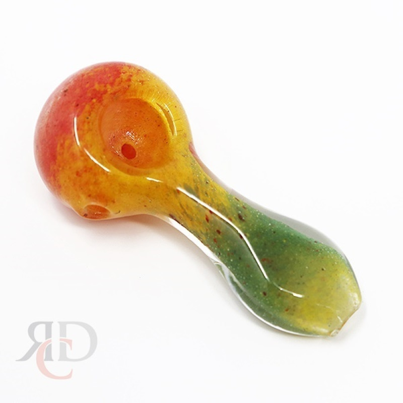 GLASS PIPE RASTA PIPE FLAT MOUTH GP2523 1CT