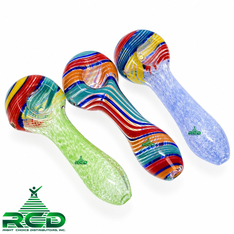 GLASS PIPE REVERSIBLE ART GP4097 1CT