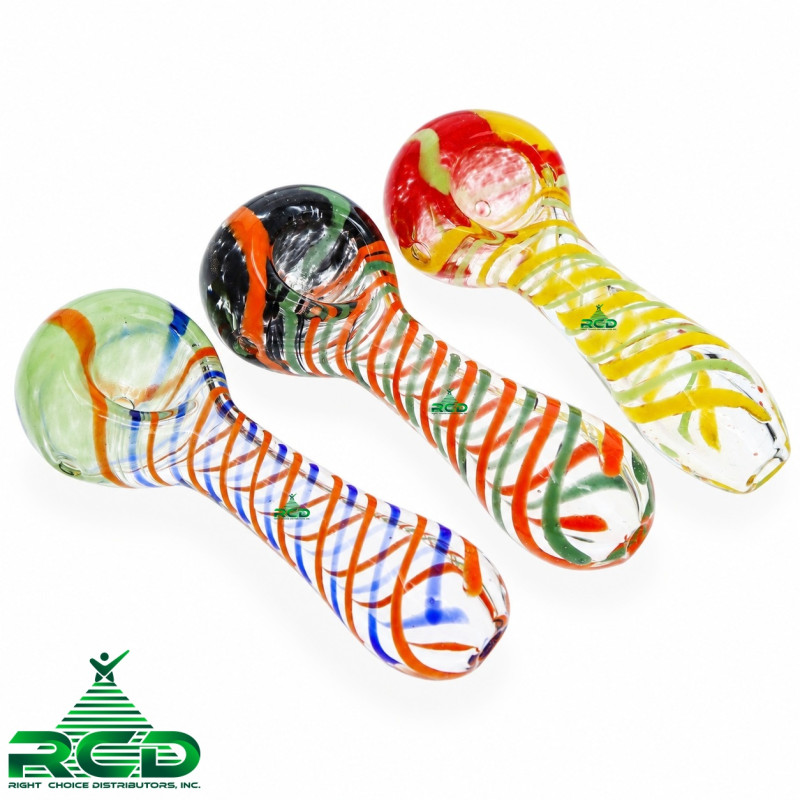 GLASS PIPE SWIRL ART FRITTED GP2783 1CT