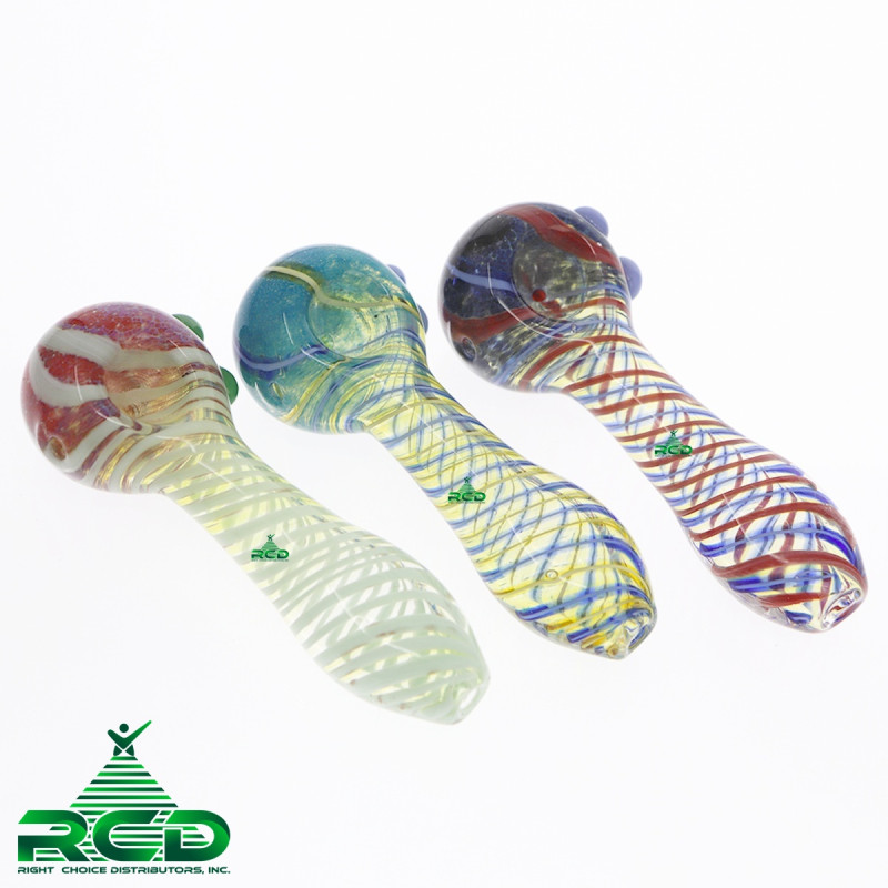GLASS PIPE SWIRL ART GP4634 1CT