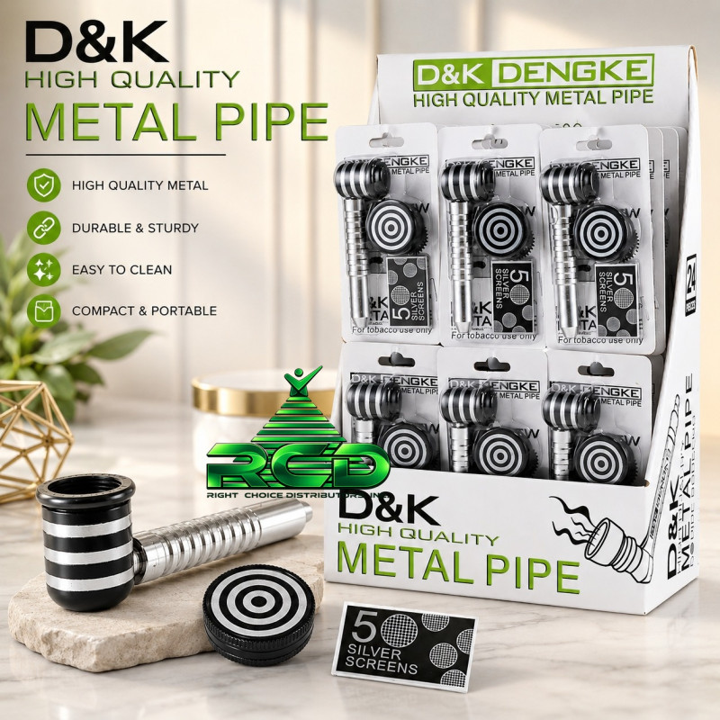 METAL PIPE COMBO SET (PIPE+ GRINDER+ SCREEN) - MP85 24CT/PACK