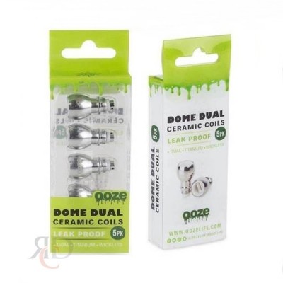 OOZE DOME DUAL GLASS CERAMIC COILS - 5CT/PACK