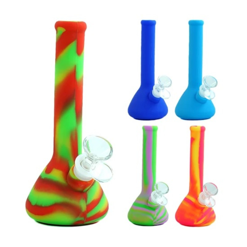 SILICONE WATERPIPE 7.5" BEAKER WPS7000 1CT