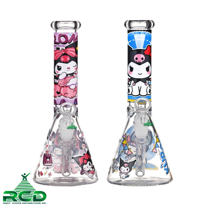 WATER PIPE BEAKER GLOW IN DARK KAWAII KUROMI WP12100 1CT