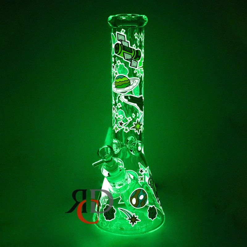WATER PIPE BEAKER GLOW IN DARK WP25057 1CT