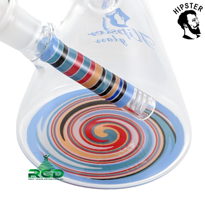 WATER PIPE BEAKER RAINBOW STRIPE WP12107 1CT