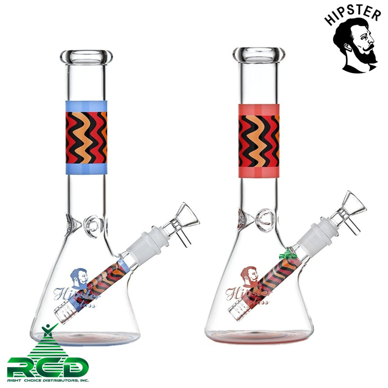 WATER PIPE BEAKER WAVY STRIPE WP12105 1CT