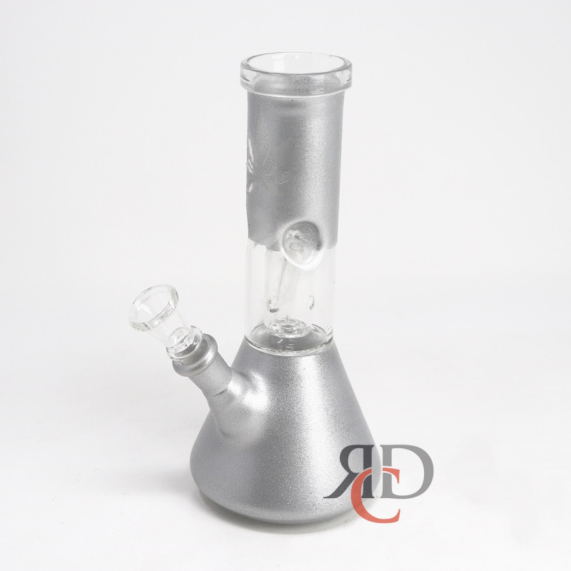 WATER PIPE SINGLE PERCULATOR SILVER LEAF PR1013 1CT